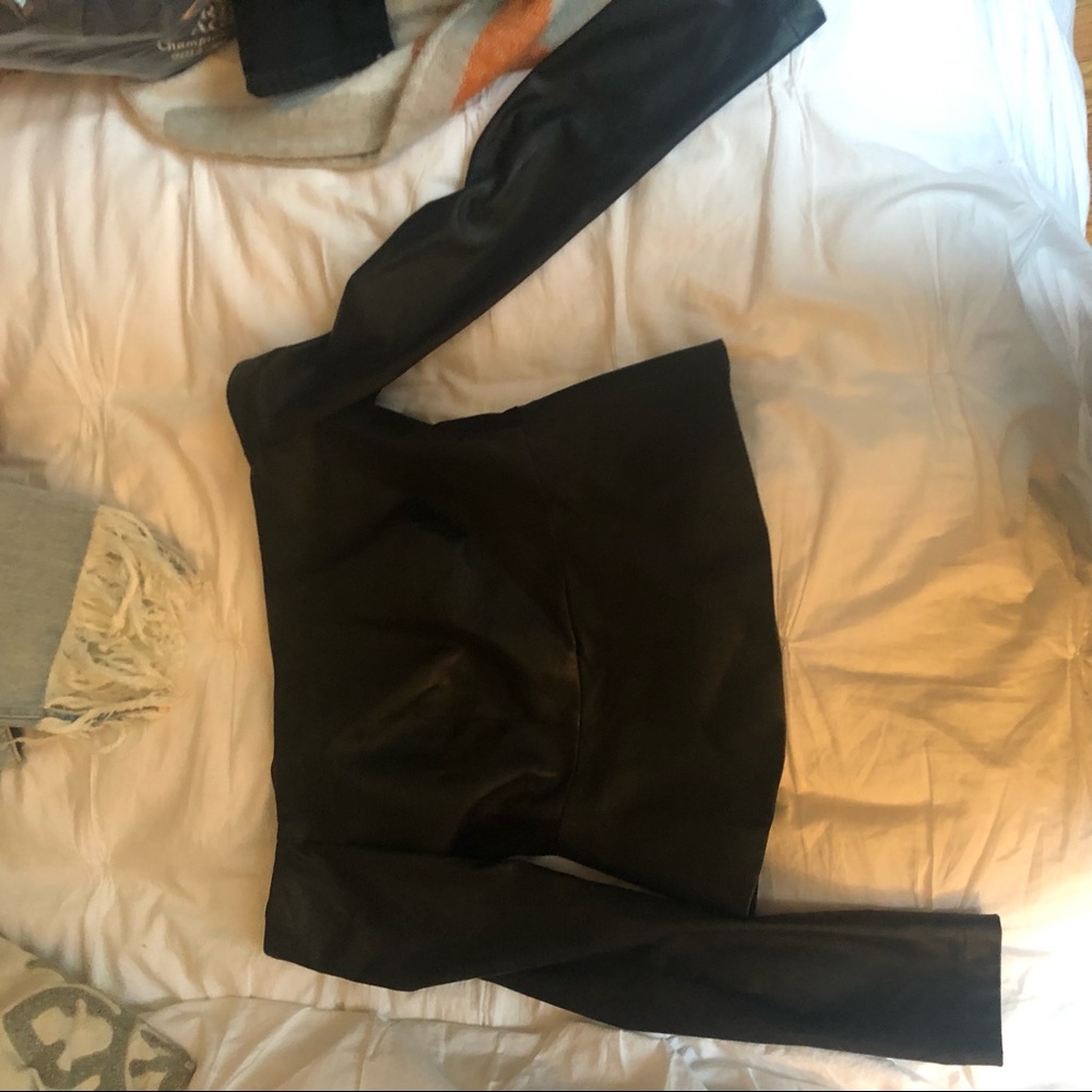 BCBG leather top